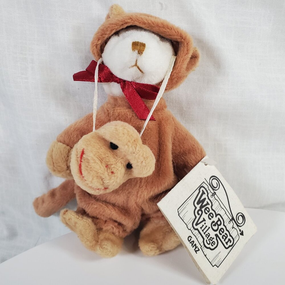 Vintage Ganz Wee Bear Village in Monkey Congo Costume Plush NWT 5"